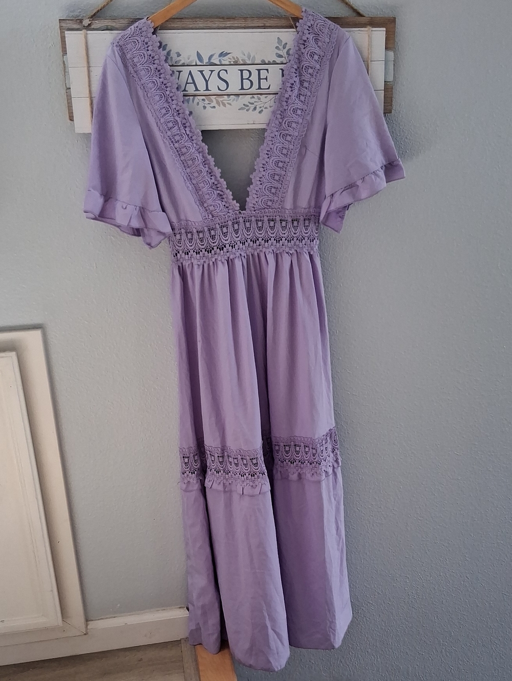 CBR Crochet-trim maxi dress